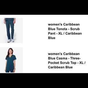Figs XL women’s scrub set Caribbean Blue